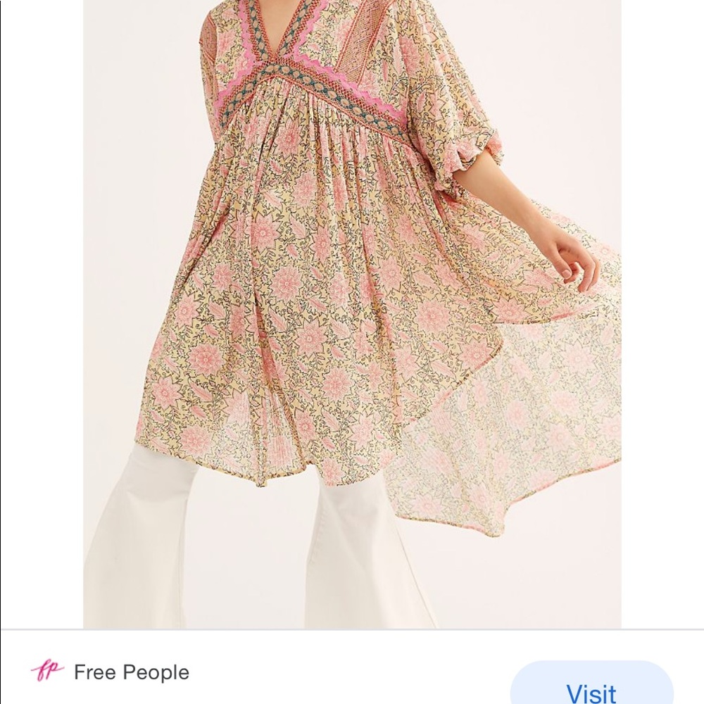 Free People Moon Child Maxi Top Size Large - Picture 2 of 5